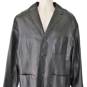 Tommy Hilfiger Leather Button Up Jacket XL